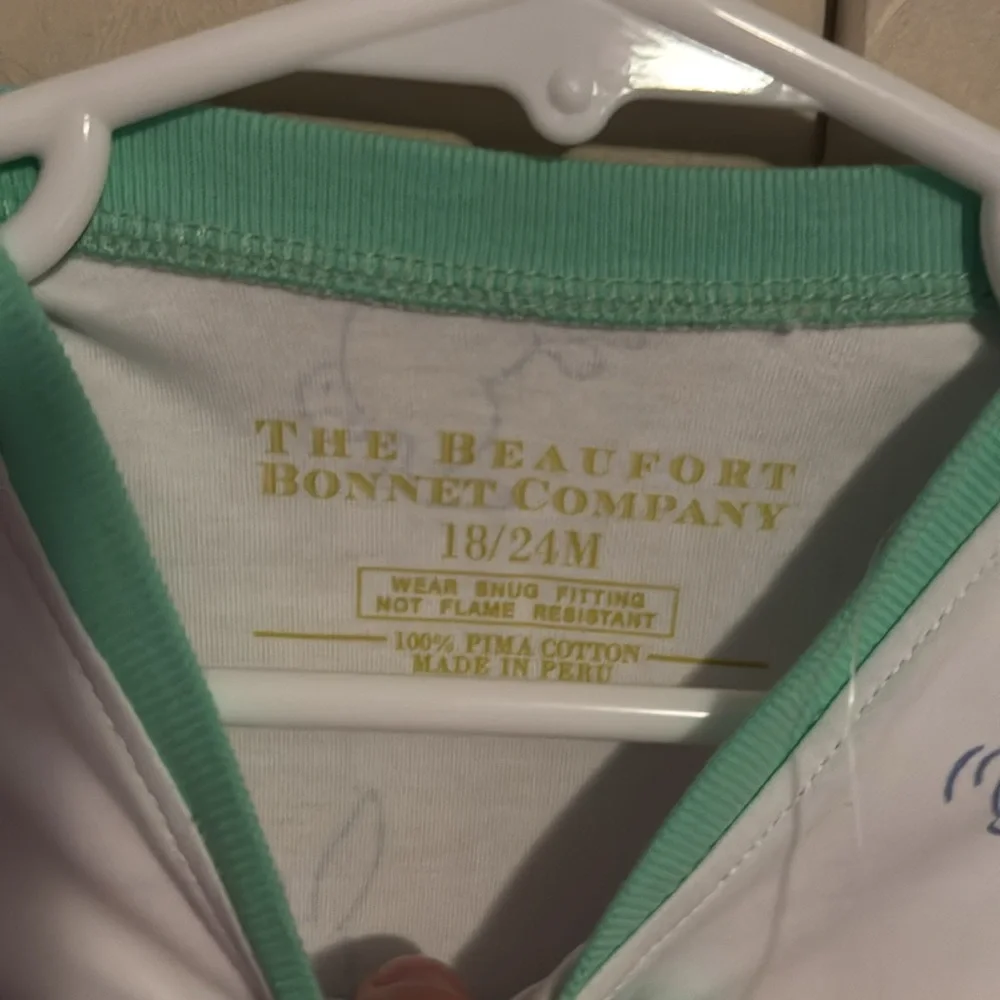NWT The Beaufort Bonnet Company Footed Sleeper Boardwalk Bunny 18-24‎